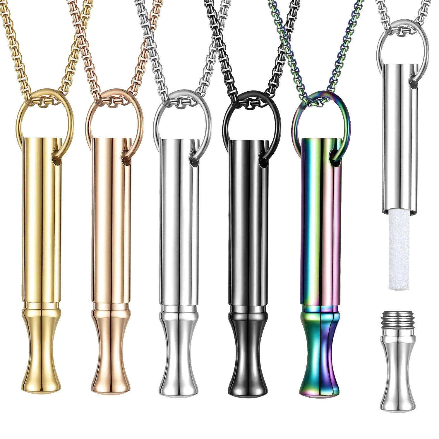 Breathing Whistle Pendant Necklace