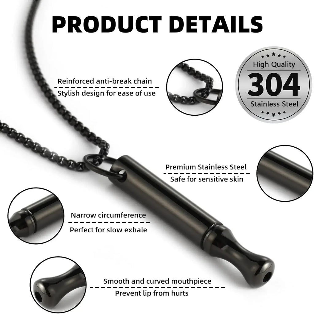 Breathing Whistle Pendant Necklace