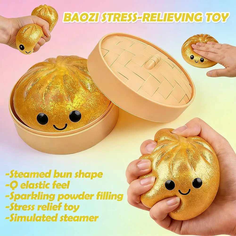 Squishy Stress Relief Toy (Crystal Bun)