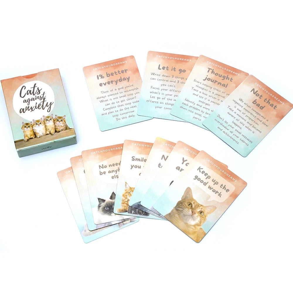Anxiety Affirmation Cards (Cat Design)