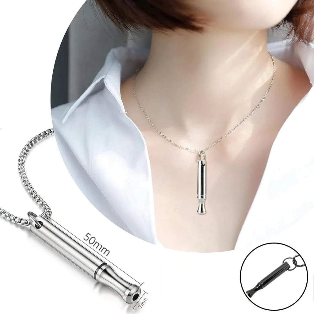 Breathing Whistle Pendant Necklace